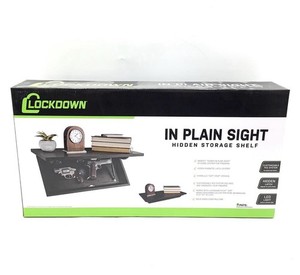 Lockdown In Plain Sight Hidden Storage Shelf Dark Espresso LED New Open Box
