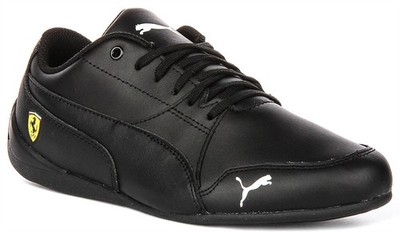 Puma Drift Cat 7 Scuderia Leder Junior Sneaker Jungen Schwarz UK 3-6