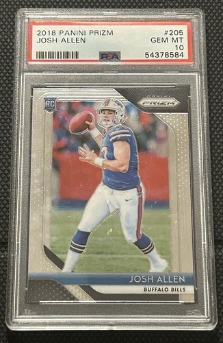 2018 Panini Prizm Josh Allen Rookie RC #205 PSA 10 Gem Mint - Bills