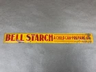 Vintage 1920s Bell Starch Tin Tacker Sign General Corner Store Embossed 13.75"