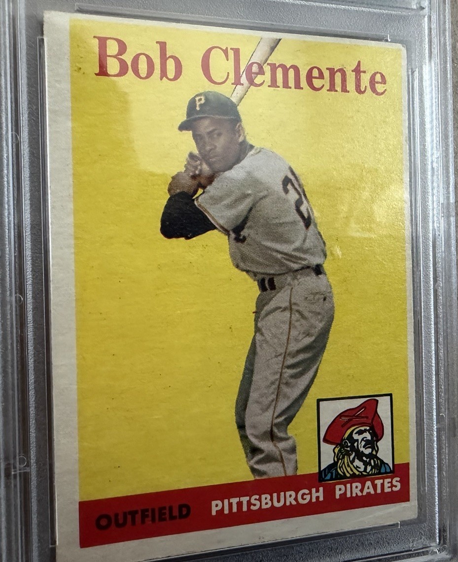 1958 Topps Bob Clemente Pittsburgh Pirates #52 PSA 4 VG-EX view 4