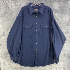 VTG Woolrich Mens 3XLT Tall Heavy Chamois Flannel Shirt Long Sleeve USA Made NWT