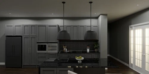 Quoizel TMR2820 Tamara 4 Light 20"W Wood Pendant - Black - Picture 4 of 4