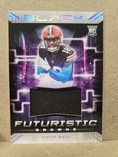 David Bell 2022 Panini Black Futuristic Relic /50 Purdue Browns RC FUT-DBE