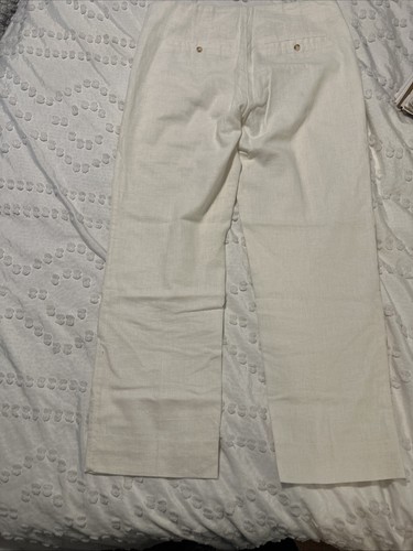 abercrombie fitch 4r 27 off white Leinenmischung cropped gefütterte Hose - Bild 8 von 10