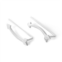 925 Sterlingsilber KrüMmender Pfeil Steckstift Ohrringe