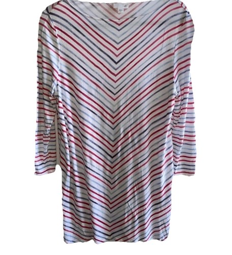 J. Jill Knit Top Women's Small Striped Multi Colored Top Shirt