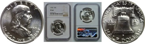1950 Franklin Half Dollar   NGC PF-66