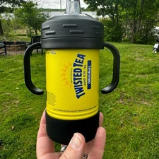 Twisted Tea Themed Kids 10 oz Insulated Sippy Cup Cute With Removable Handles