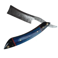 Damascus Steel Straight Razor Cut Throat Barber Salon Shaving Razor Bone Handle