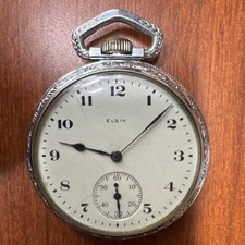1921 Elgin Model 7 Grade 291 7J 16s Pocket Watch NOT RUNNING