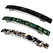 Long French Barrettes for Women Thin Thick Hair - Large 4 Inch Hair Clips Ponyta