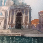 Vintage Alberto Rossi style watercolor Italian Venice Canal print art Vintage  — photo 5