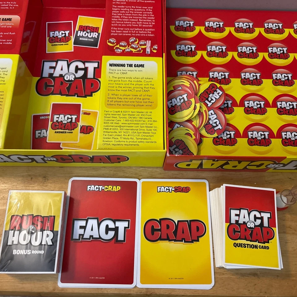 Fact Or Crap Trivia With Attitude Game Age 12 Yrs + Players 3-8 Complete 2011 - Image 4 of 4