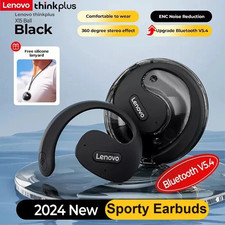 Lenovo Sporty Style HIFI Bluetooth Wireless Ear Hook Earbuds Black