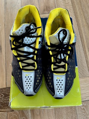 Rare  Men s Nike Total Shox 3 2005 Size 8.5 311022 071 Blk/chrome/yellow