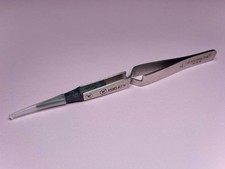 Excelta 159D-RTN Tweezers Straight Cross Action Replaceable Carbon Fiber Tip 5"