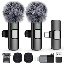 Compact Wireless Lavalier Microphone for Vloggers - iPhone  Android Compatible
