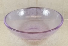Fire And Light Recycled Glass Lavender Bowl 8” Excellent Condition! 