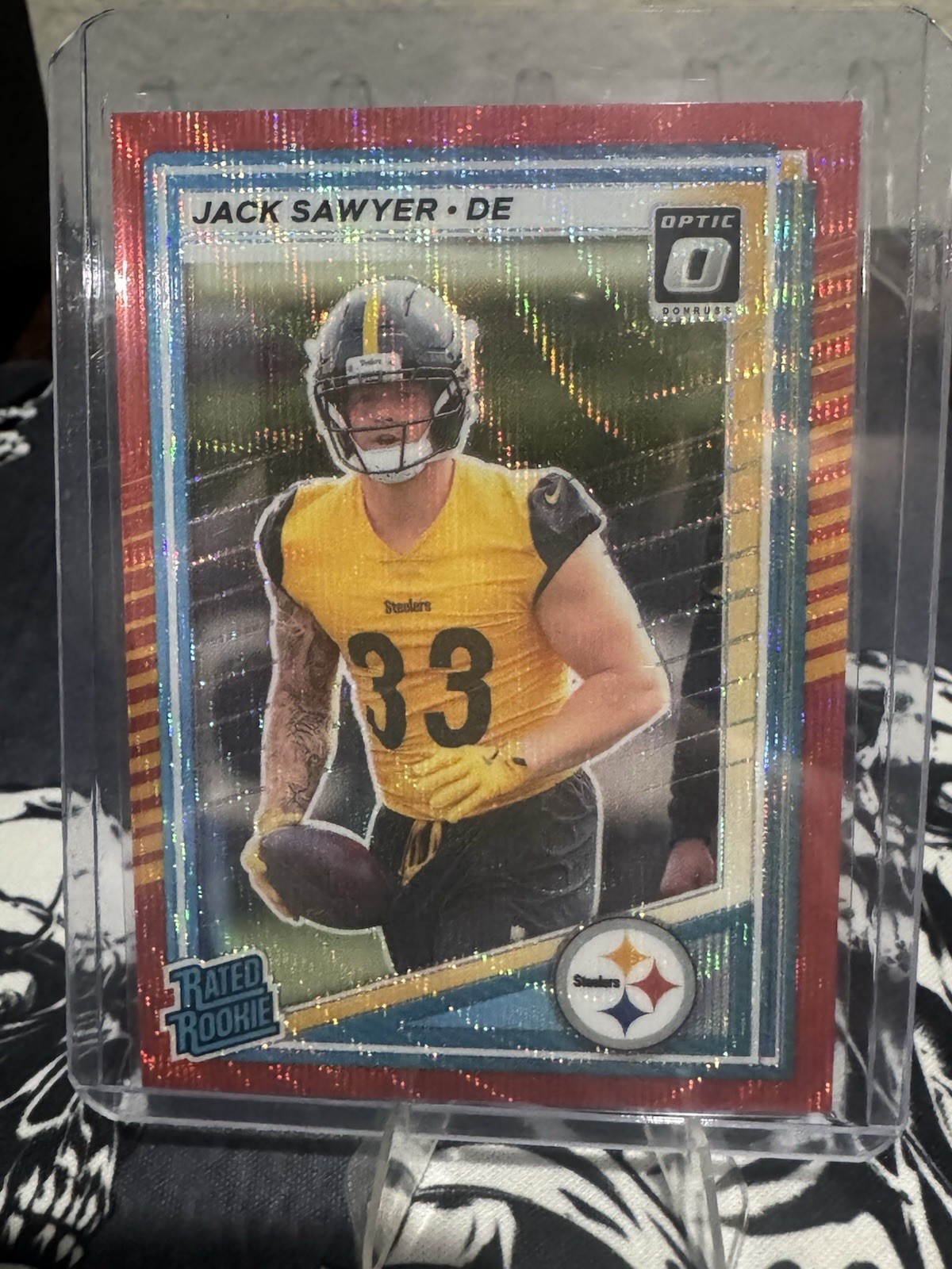 2025 Donruss #390 Jack Sawyer Press Proof Red Wave Rookie Card RC Prizm
