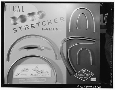Photo:Pical Roto Stretcher Parts Goodyear Aircraft 1930s Display Sign