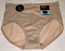 BALI One Smooth U Second Skin Micro Taupe Nude Brief Panty Womens M 6 L 7 XL 2XL