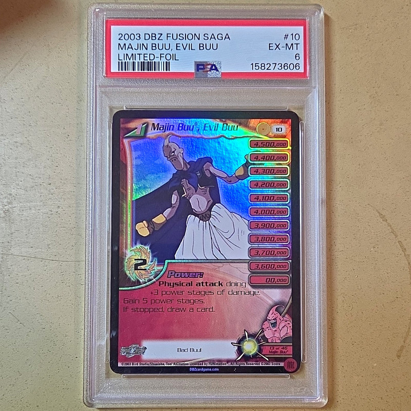 Dragon Ball Z 2003 Fusion Saga #10 Majin Buu/Evil Buu Limited-Foil PSA 6