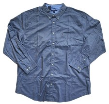 Tommy Hilfiger Button Up Shirt 3XLT 3XL 3X Big  Tall Long Sleeve Navy Blue NWT