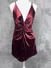 Forever 21 Satin Front Twist Whimsigoth Slip Dress M Dark Fairy Grunge HOCO