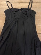 Vintage Black Long Strap Dress Tie Detail Size 9/10