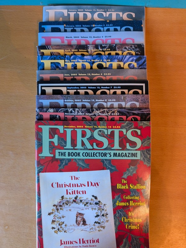 FIRSTS BOOK COLLECTORS MAGAZINE 2005 SET Asimov LEIBER Greene STRUTHER Gann LEON