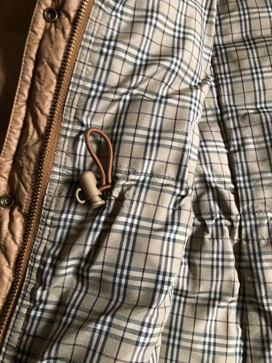 Burberry London Blue Label Hooded Coat Beige Nylon Nova Check Size 38 For Women thumbnail 5