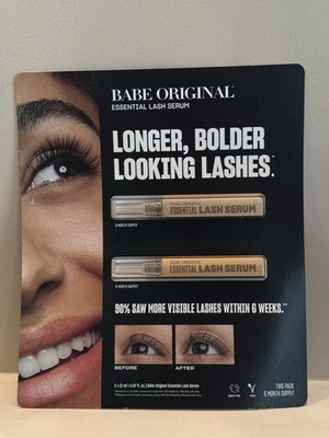 BABE ORIGINAL Essential Eyelash serum 0.07 fl oz/ 2ml (2 pk) 6 Month Supply Open