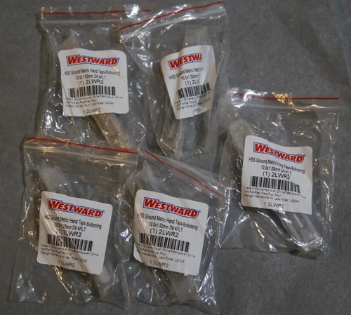 Westward 10mm x 1.0mm High-Speed Steel Metric Tap Bottoming (5 Pack)