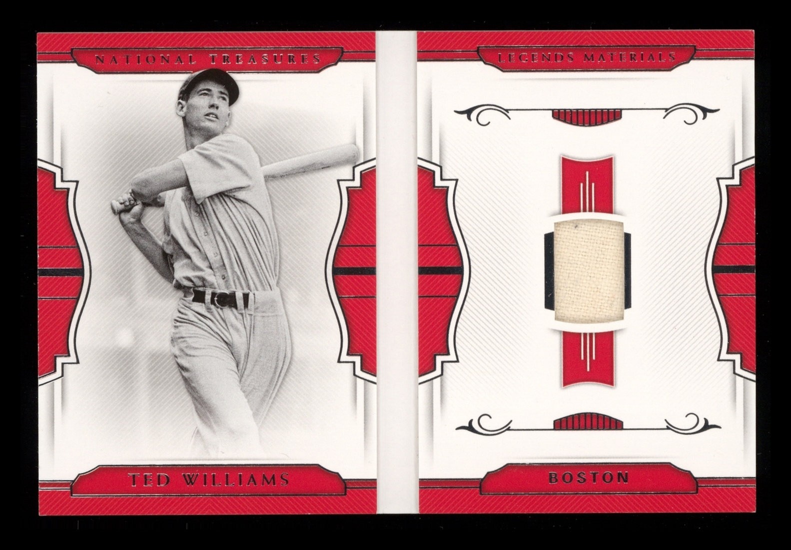 2018 National Treasures: Ted Williams Cut Sig Relic Booklet 1/1 NM-MT OR BETTER