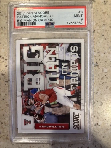 2017 Score - Big Man on Campus Patrick Mahomes II #6 (RC) PSA 9
