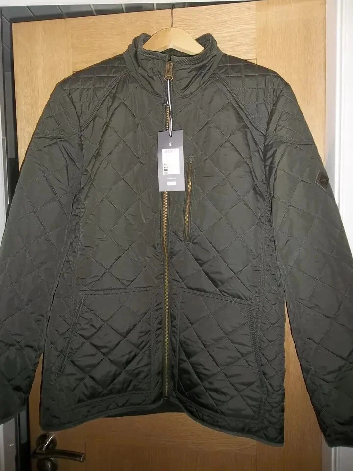 Joules Derwent  Men's Dark Pine Quilted Fleece Lined Jacket Size M BNWT