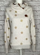 Naketano M Hoodie Pullover Brave New World Ivory Gold Polkadots