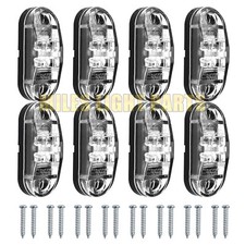 8x CarTrailer Side Marker Lights LED Warning Side Light White 12/24V Van Truck