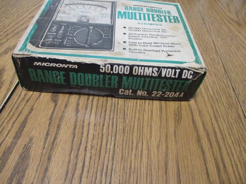 VTG Micronta Range Doubler Multitester 43 Ranges No. 22-204A w/ Leads - Picture 7 of 7