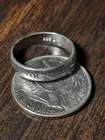 Vintage 925 Engaved "BE THE CHANGE YOU WISH TO SEE IN THE WORLD" ring Size 7.75