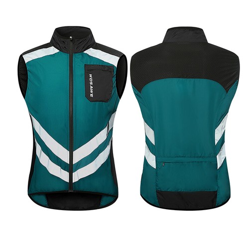 WOSAWE Men Cycling Vest Bike Reflective Waterproof Gilet Waistcoat Jacket Hi Viz - Picture 14 of 16