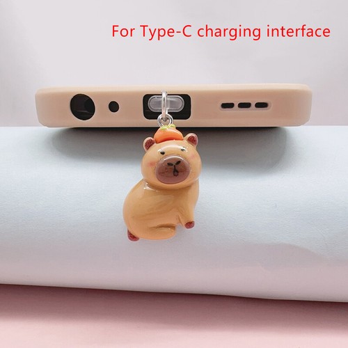 Cartoon Cute Capibala Phone Dust Stopper For IPhone Type-C Micro Interface Decor - Zdjęcie 22 z 27