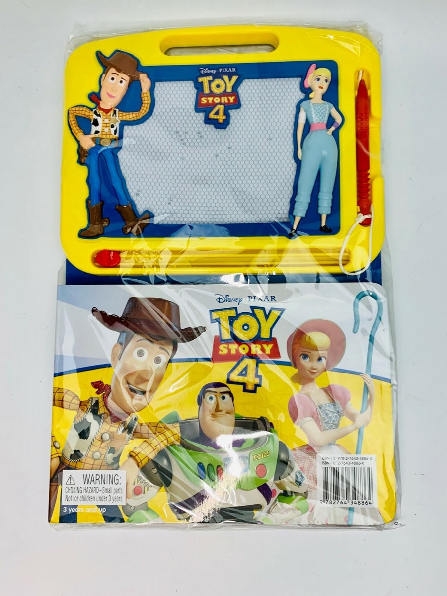 Disney Pixar Toy Story 4 Story Book With Magnetic Drawing Etch A