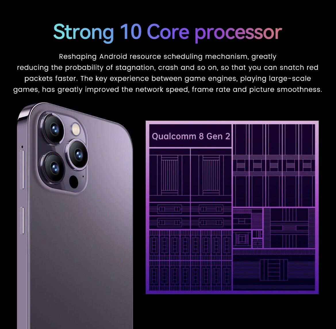 NEW i14 Pro Max Smartphone 4GB Android Unlocked ideal for kids, Mobile Phones