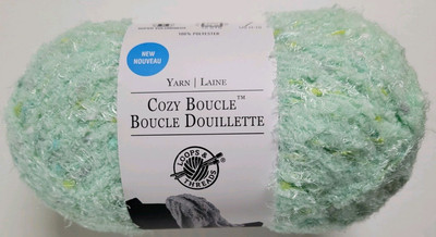 Loops & Threads Cozy Boucle Yarn - #14 Spearmint - Green - Polyester