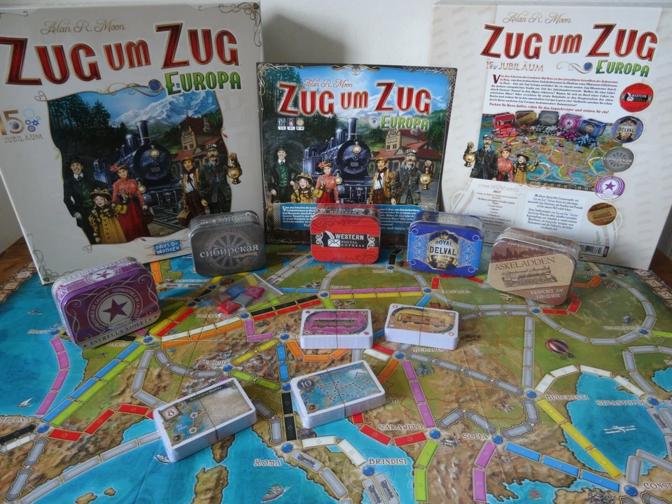 DAYS OF WONDER Auswahl von Spielelementen Zug um Zug Europa 15 Jahre Jubiläum /15th Anniversary