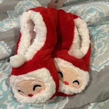 Pantoufles Slippers Santa Claus Kids Size 13-1 NWT