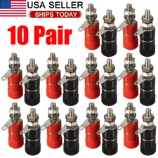 10 Pair Dual Female Banana Plug Jack Terminal Binding Post Speaker Amplifier NEW