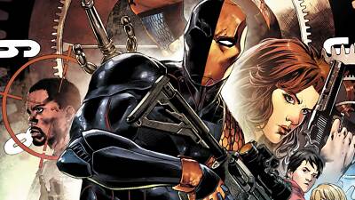 DC comics deathstroke comic art playmat gaming mat
